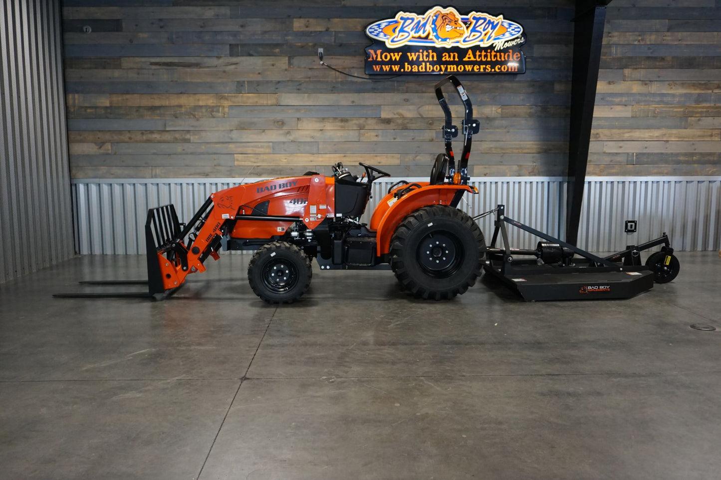4025H Essentials Package Tractor, Loader, Bucket, 5' Brush Cutter, 42" Pallet Forks