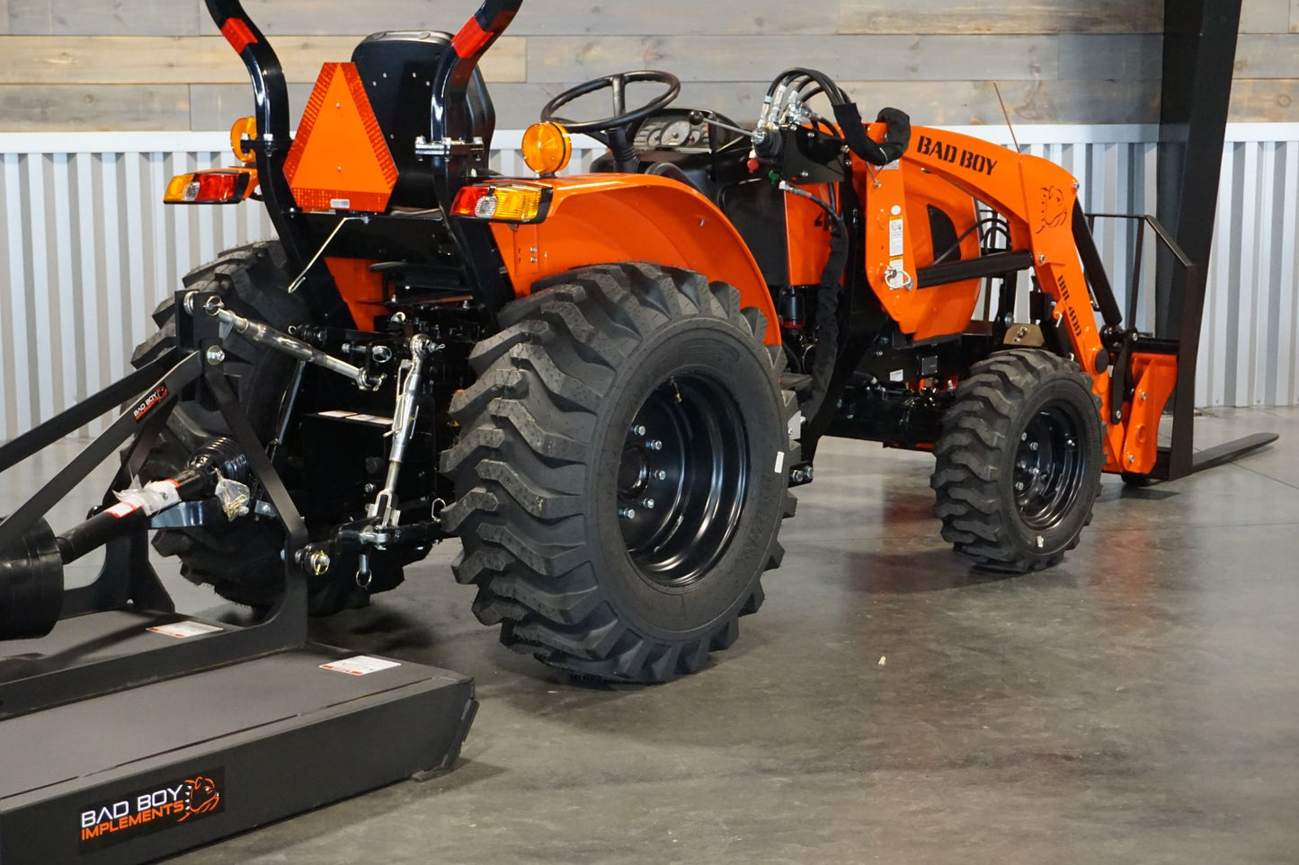 4025H Essentials Package Tractor, Loader, Bucket, 5' Brush Cutter, 42" Pallet Forks