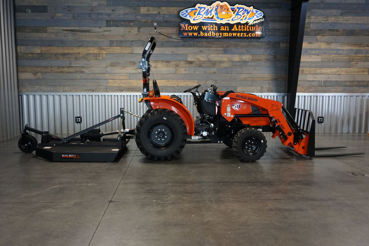 4025H Essentials Package Tractor, Loader, Bucket, 5' Brush Cutter, 42" Pallet Forks