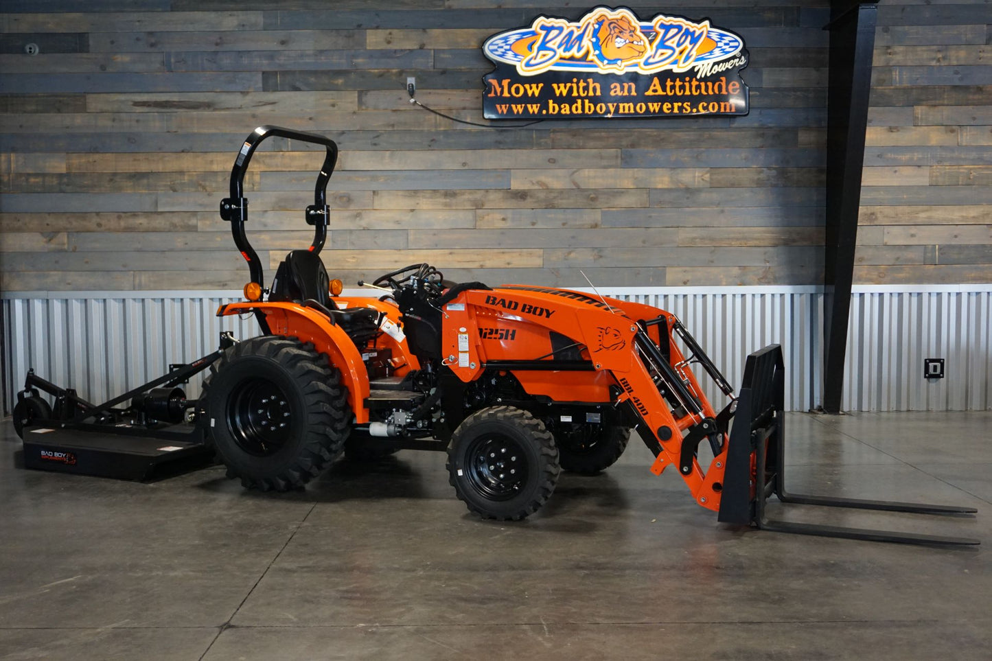 4025H Essentials Package Tractor, Loader, Bucket, 5' Brush Cutter, 42" Pallet Forks