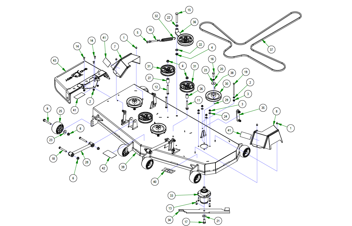 Parts Section: ZT Elite 60" Deck