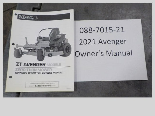 Bad Boy 088-7015-21 2021 Avenger Owner's Manual