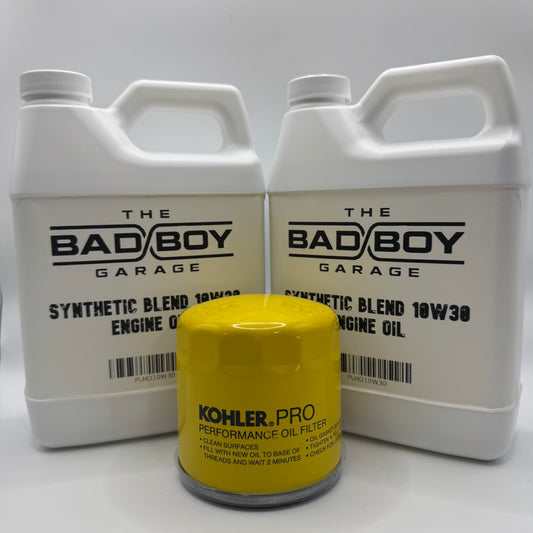 Bad Boy Mowers Kohler Engine Oil Change Kit - Yellow Filter (Pro Performance Filter)