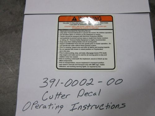 Bad Boy Implements 391-0002-00