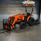 4025H Essentials Package  Tractor, Loader, Bucket, 5' Brush Cutter, 42" Pallet Forks